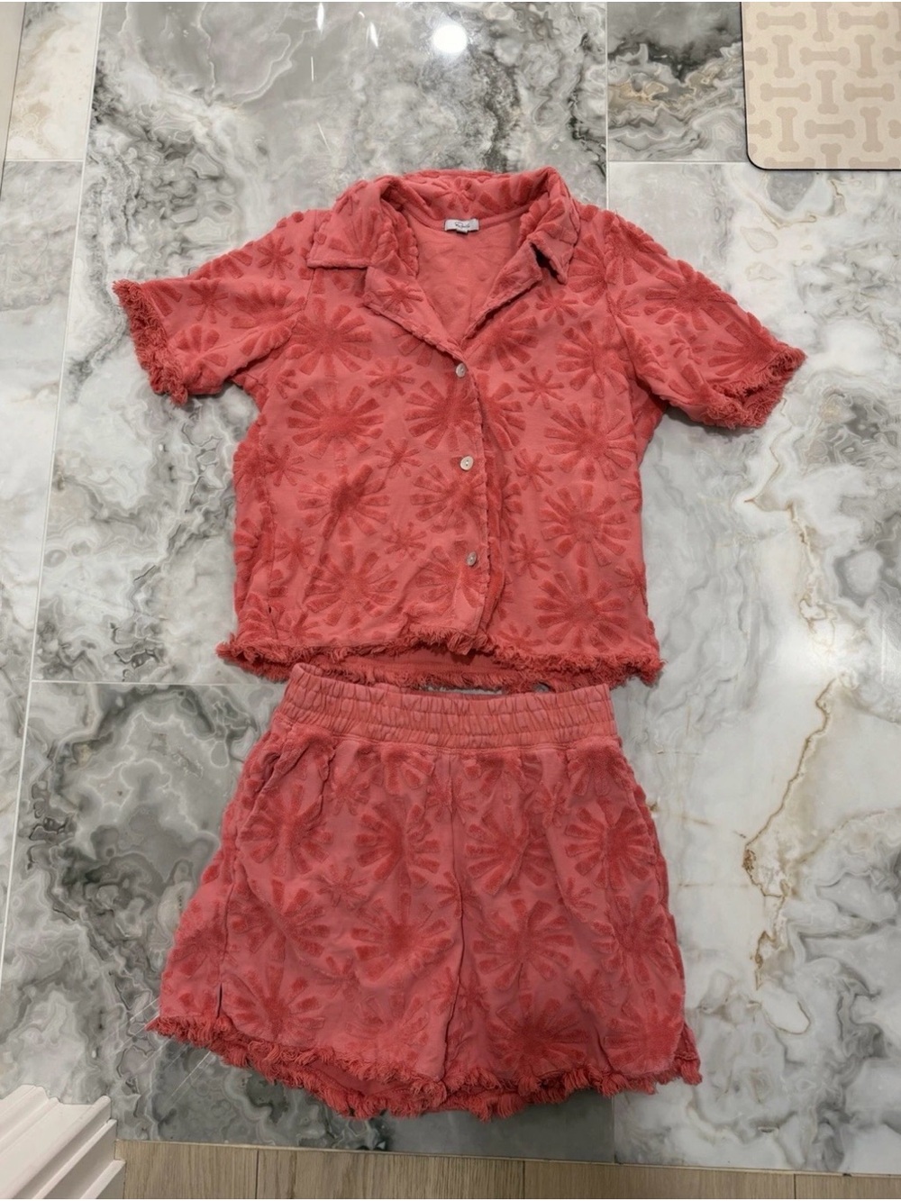 Rails Coral Floral Textured Short Set - Picture 2 of 6